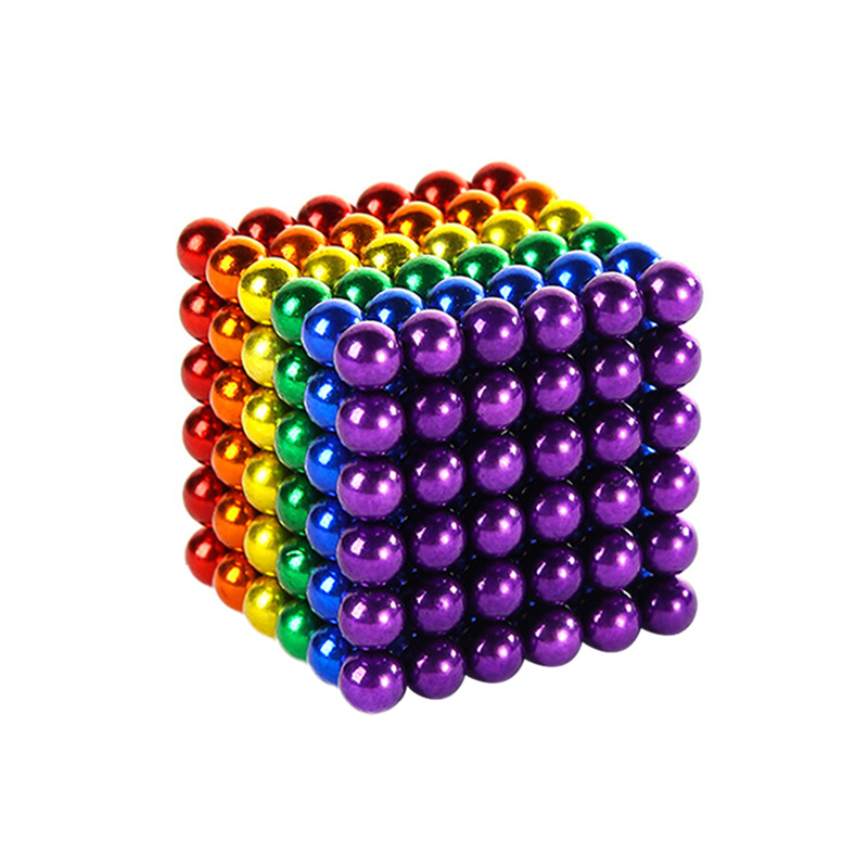 Cubo Bucky magnético de 3mm/5mm de color, bolas magnéticas, rompecabezas educativo de descompresión